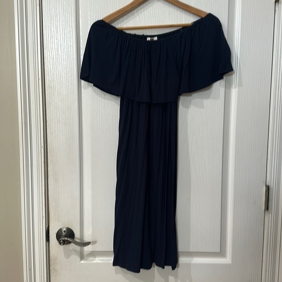 Spence size small, navy off the shoulder or not swing hem dress - Picture 1 of 3